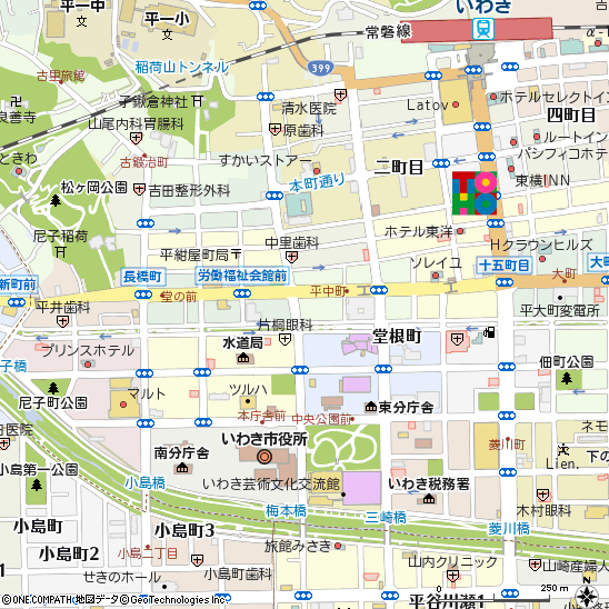平西支店付近の地図